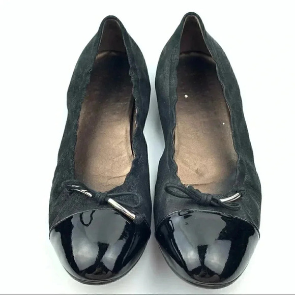 AGL flats size 41 11 black cap toe bow ballet - Picture 3 of 13